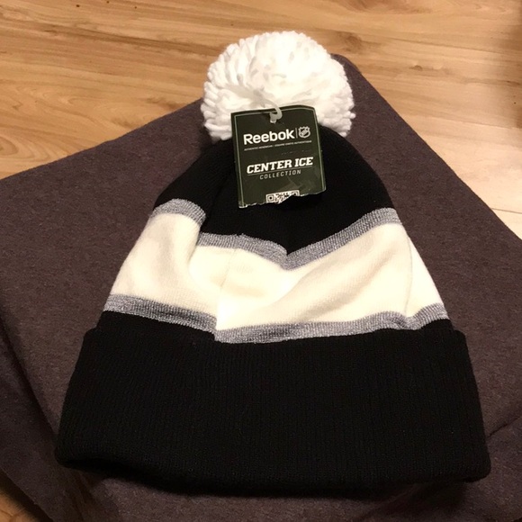 Reebok NHL 1917-2017 black, white and silver toque. - Picture 2 of 5